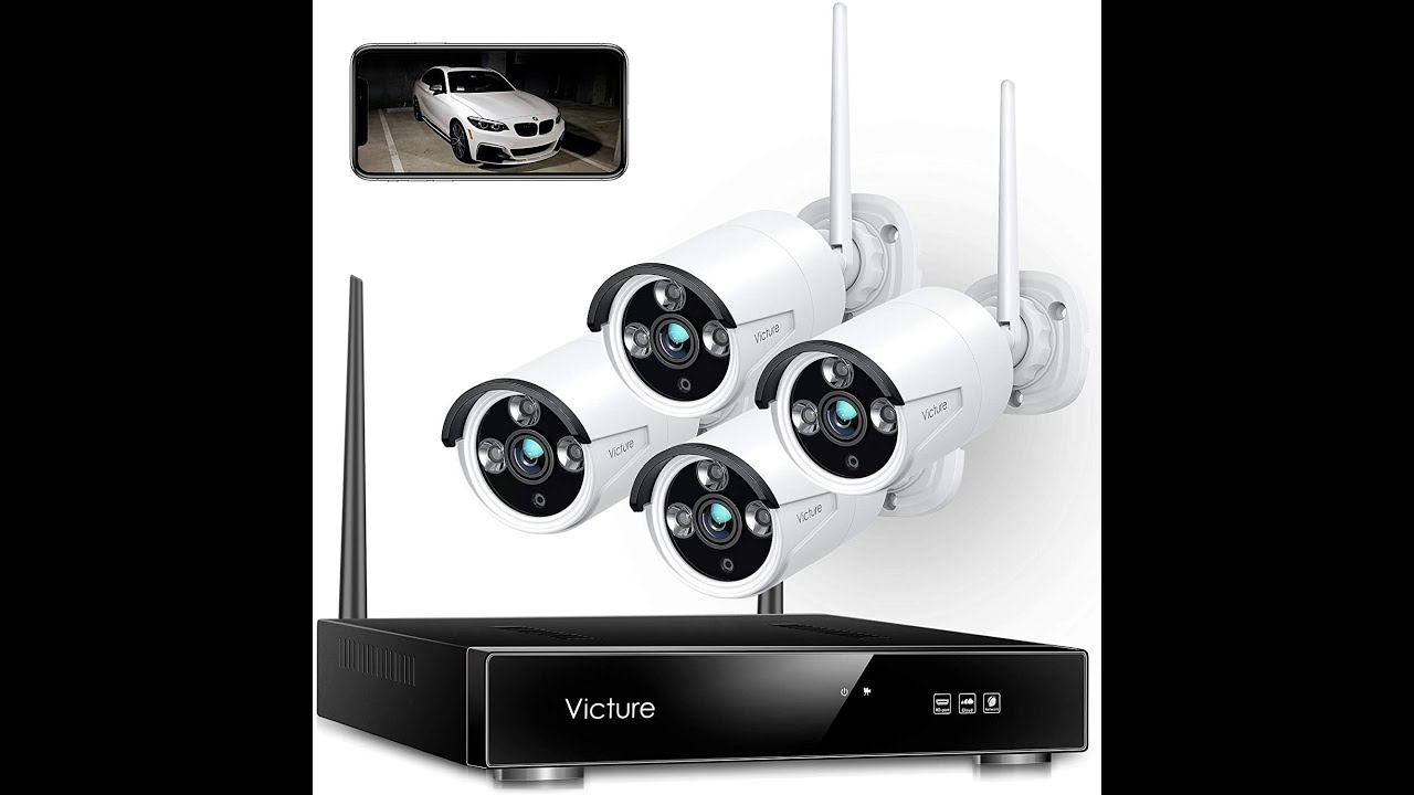 Victure Nk200 Wireless 1080P 4Channel Surveillance With Nvr Camera Kit