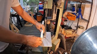 Building My Patio Workshop part 7.  Vertical/Horizontal Metal Cutting Bandsaw Upgrades.