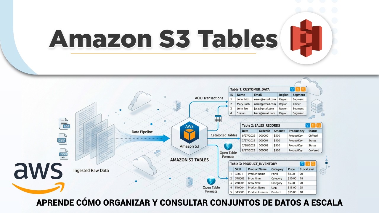 Amazon S3 Tables | CLASE EN VIVO - YouTube