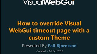How to Override the default Timeout page