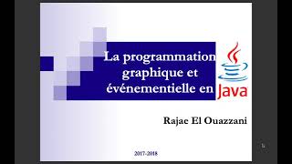 Chapitre 7: La programmation graphique en Java (3/3)