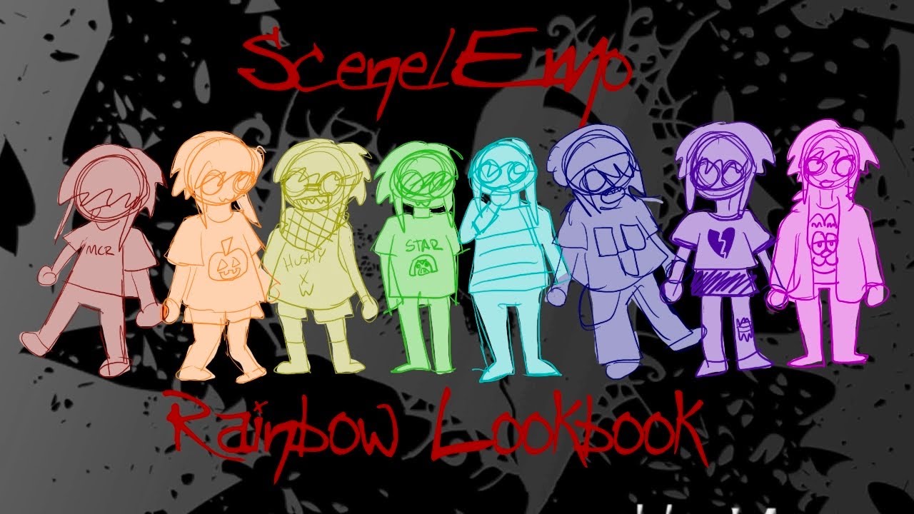 Scene/Emo Rainbow Lookbook