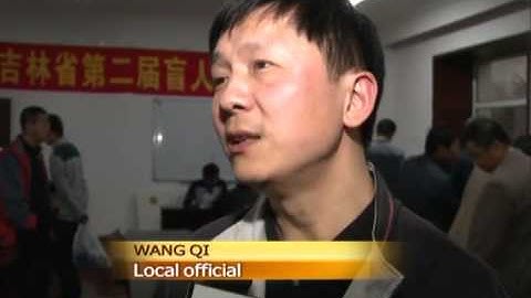 Blind chess players compete