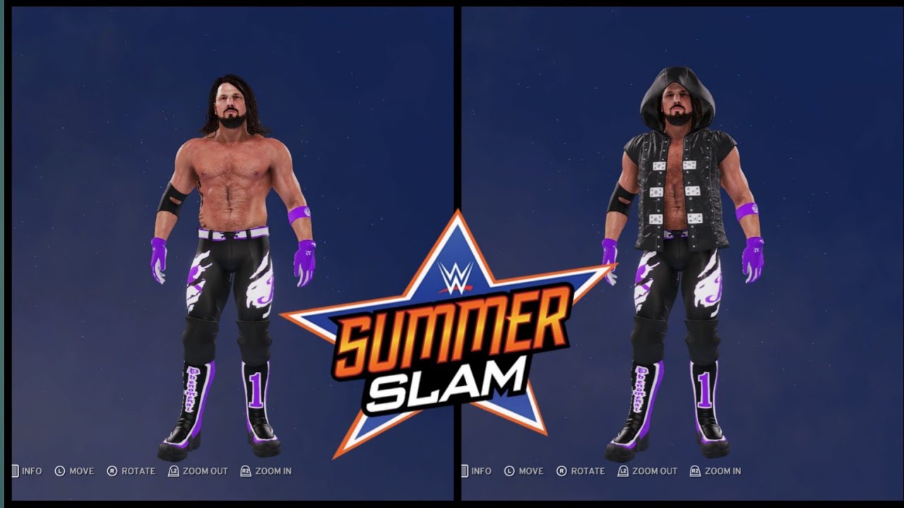 WWE 2K20 AJ Styles SummerSlam 2018 Attire YouTube