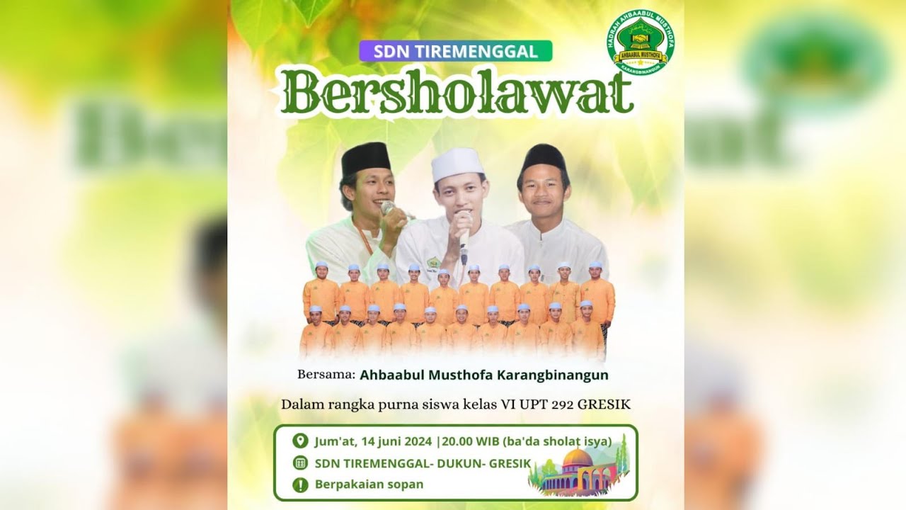 🔴 LIVE SDN TIREMENGGAL BERSHOLAWAT BERSAMA AHABAABUL MUSTHOFA KARANGBINANGUN