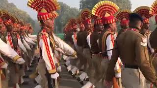 Sashastra Seema Bal (SSB) contingents practicing on Rajpath for Republic Day Parade 2018