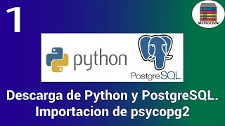 Descarga de Python y PostgreSQL e Instalación de psycopg2
