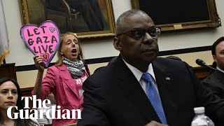 &#39;You&#39;re supporting a genocide&#39;: Gaza protesters disrupt Lloyd Austin Senate hearing