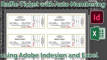 Raffle Ticket Auto Numbering Using Adobe Indesign and Microsoft Excel - Variable data printing