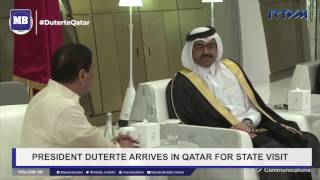 President Duterte arrives in Qatar for state visit