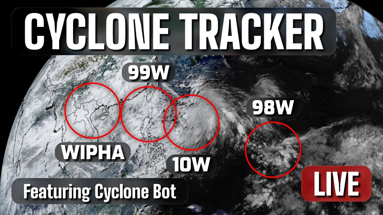 LIVE - Tracking Tropical Storm Wipha, 10W Forms - Cyclone Tracker - YouTube