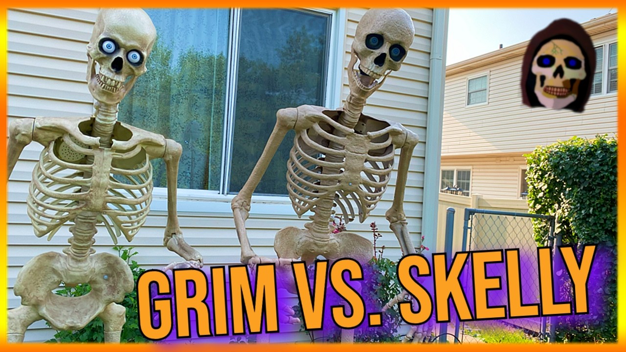 Comparision of Spirit Halloween's Grim and Home Depot's Ultra Skelly!