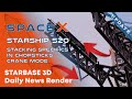 Spacex Starship stacking specifics in Chopsticks Crane mode. Starbase Boca Chica Feb. 21. 2022