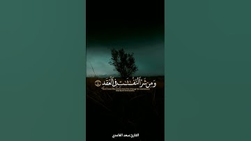 سورة : الفلق | القارئ : سعد الغامدي |