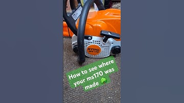 How to see where your Stihl ms170 chainsaw is made. 🌳 #michaelstoolbench #stihlms170 #ms170