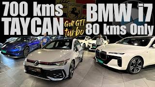 80 kms Driven Only Porsche Taycan Turbo S, Golf GTI, BMW i7, 740i Msport, Land Cruiser at AUTOBEST 🚨