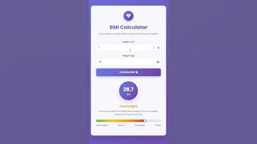 BMI Calculator using HTML CSS JavaScript | Body Mass Index Calculator Project