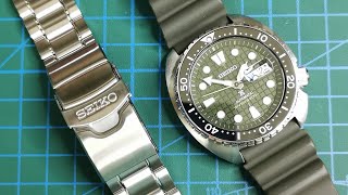 REVIEW of Seiko Turtle metal bracelet. Shiny armour fit for King.