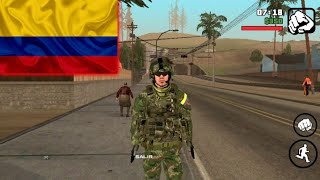 Skin del ejército de colombia para gta sa andreas (Android y PC 2020)