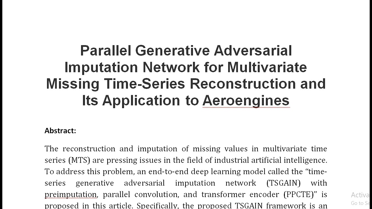 Parallel Generative Adversarial Imputation Network for Multivariate Missing Time Series Reconstructi