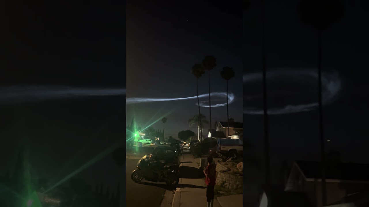 SpaceX trail over San Diego tonight
