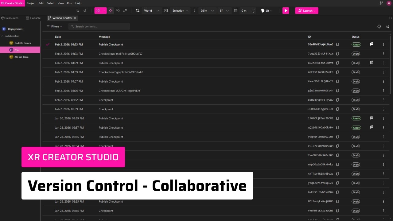 XR Creator Studio | Collaborative Version Control - YouTube