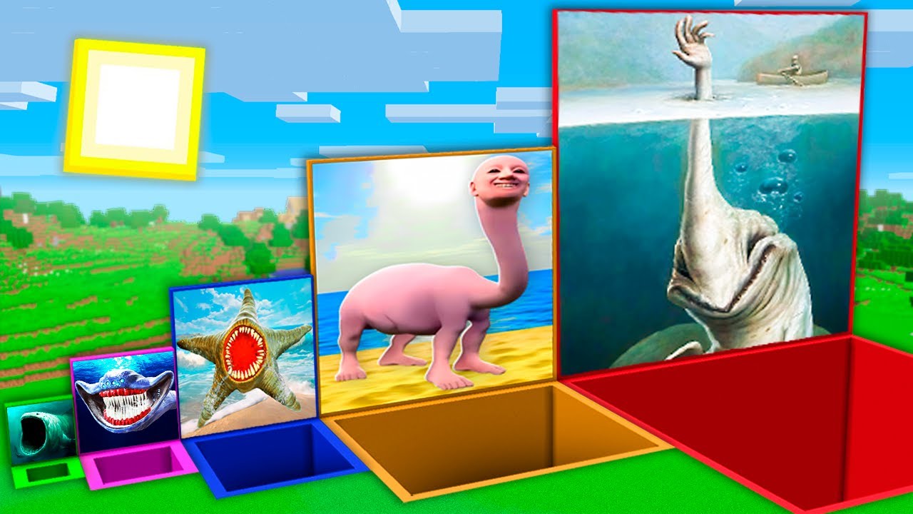 O QUE TEM NOS POÇOS SEA MONSTERS | HUMAN HEAD SEA MONSTER | HAND SEA MONSTER no Minecraft ?