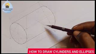 How to draw Cylinders and ellipes from  a cube and cuboid in isometric  technical drawing . by Graphix tutors 82 views 1 month ago 10 minutes, 29 seconds