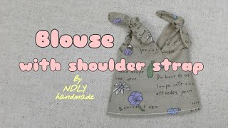 How to sew Blouse with shoulder bow strap | Blythe Doll Clothes |Doll Clothes Tutorial