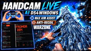 LIVE Handcam Warzone Test — AI DS4Windows Max Aim Assist + No Recoil Feel