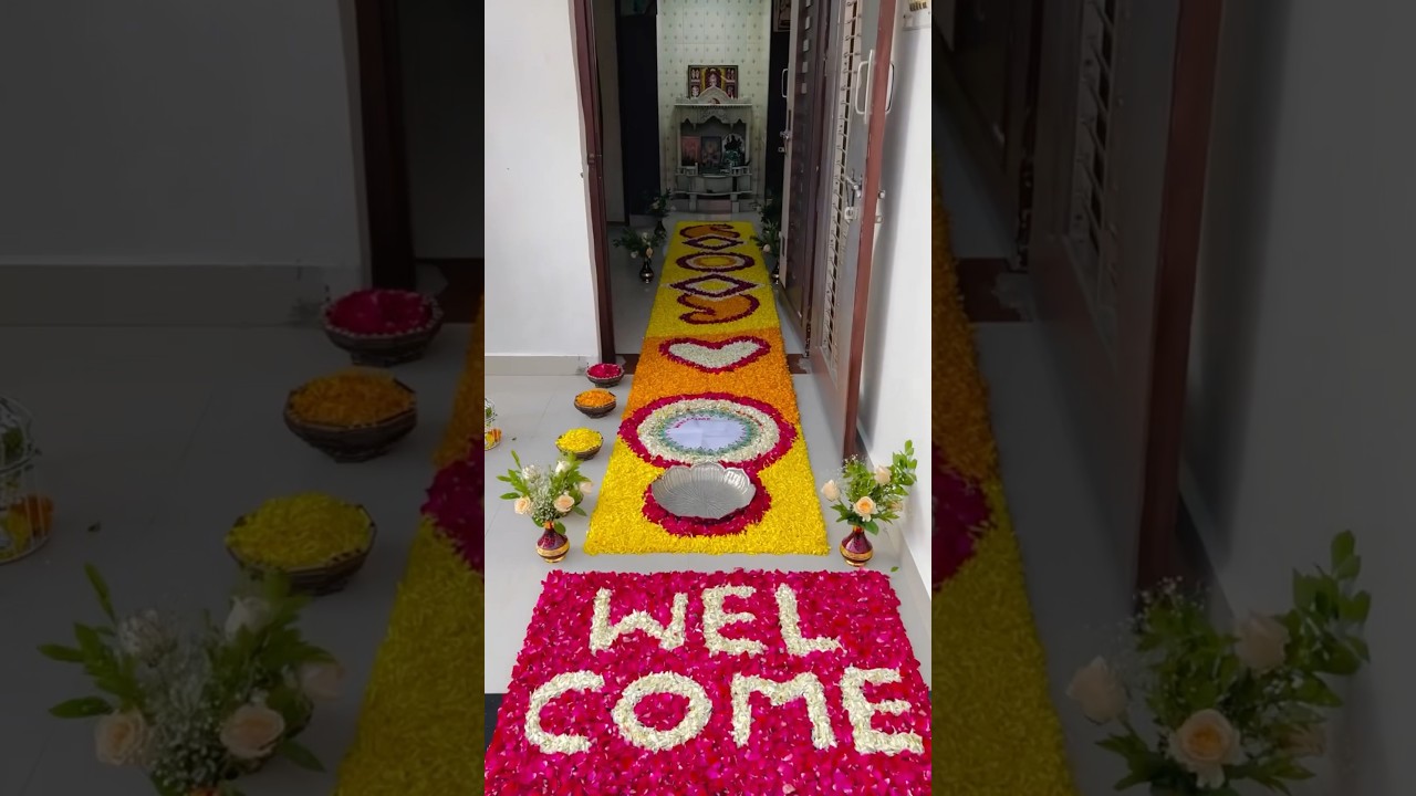 Newborn Baby Welcome Decoration At Home | Flower Decoration For Baby Welcome 