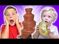 Learn Sizes with Surprise Eggs! Opening Chocolate Surprise Egg & HUGE JUMBO Mystery Fountain