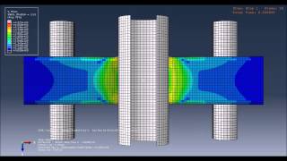 Aluminum Extrusion 3-Point Bending Abaqus FEA - Case 2