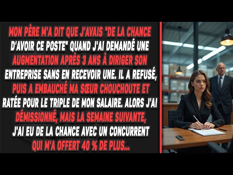 Mon PÈRE m'a dit que j'avais "de la chance d'avoir ce poste" quand j'ai demandé une augmentation...
