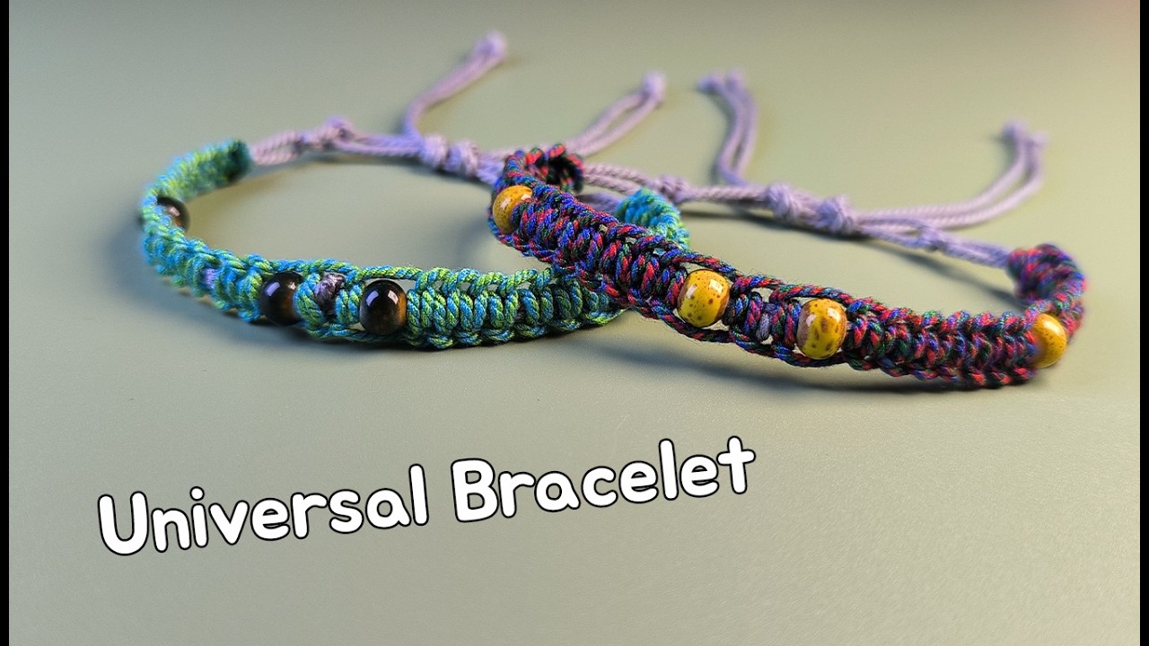 Универсальный макраме-браслет с бусинами подойдет всем! | Пошаговый урок
