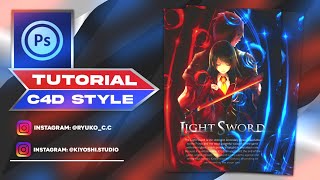 Anime Simple Tutorial GFX C4D Style - photoshop Touch Android