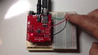 Project 5 Arduino SparkFun MP3 Shield reading out the temperature via Arduino