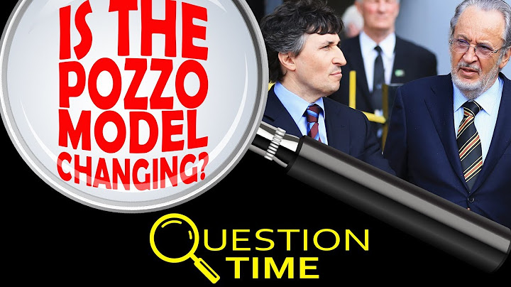 Question Time - Is the "Pozzo Model" changing?