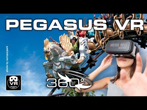 360° Pegasus | YoungStar Roller Coaster on-ride POV Europa Park - 4K #360video VR Mack Rides