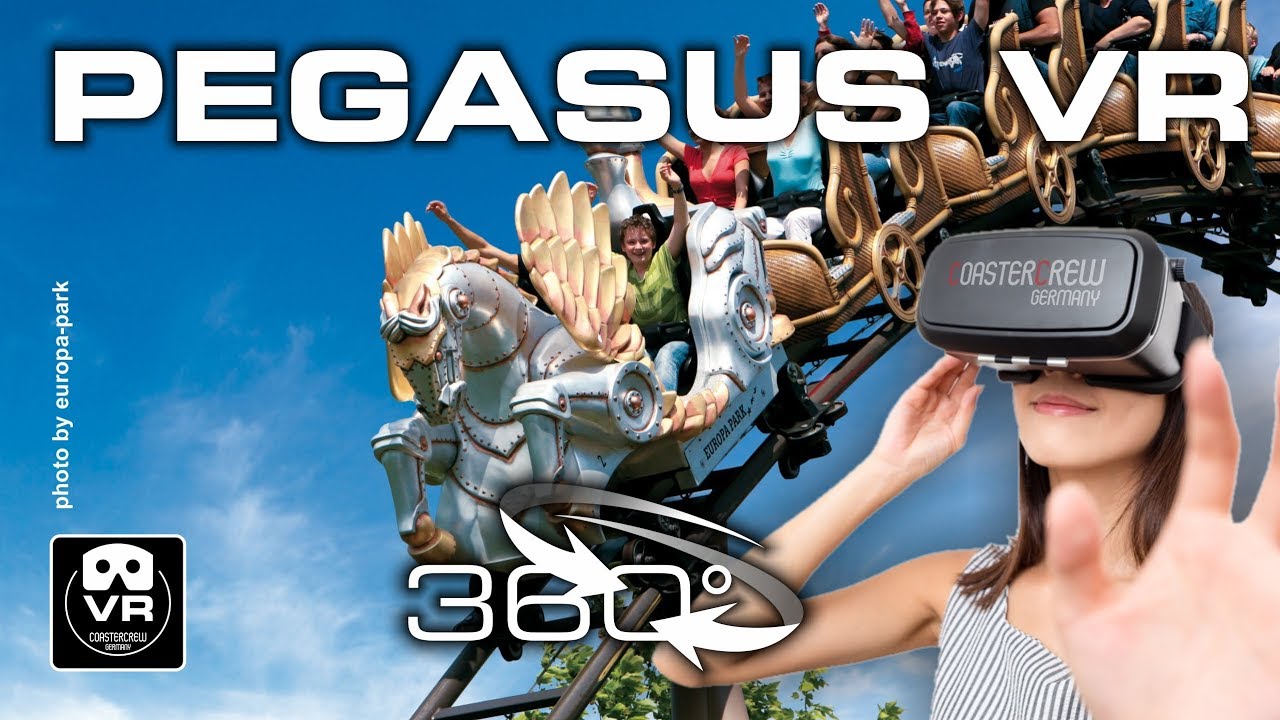 360° Pegasus | YoungStar Roller Coaster on-ride POV Europa Park - 4K #360video VR Mack Rides