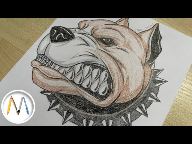 Как нарисовать злую собаку - YouTube