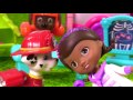 Doc McStuffins Helps Paw Patrol on Playground