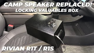 Installing Rivian R1T / R1S Camp Speaker Replacement Locking Gun & Valuables Steel Vault Box