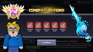 Five Mercurius's Rapier in one draw! 😱🔥 im so lucky today in Skyblock BlockmanGo