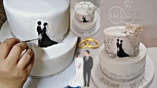 How to make a #wedding cake/اسهل وارق تورتة #زفاف اعمليها فى اسرع وقت من#مشروعي_الصغير