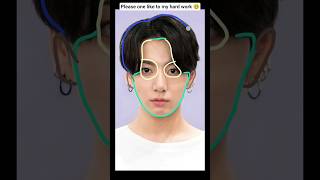 montage,#How​ to draw Jungkook BTS handsome boy, easy #Jungkook​ #drawing​ #v​ #goviral​ #bts​#jk