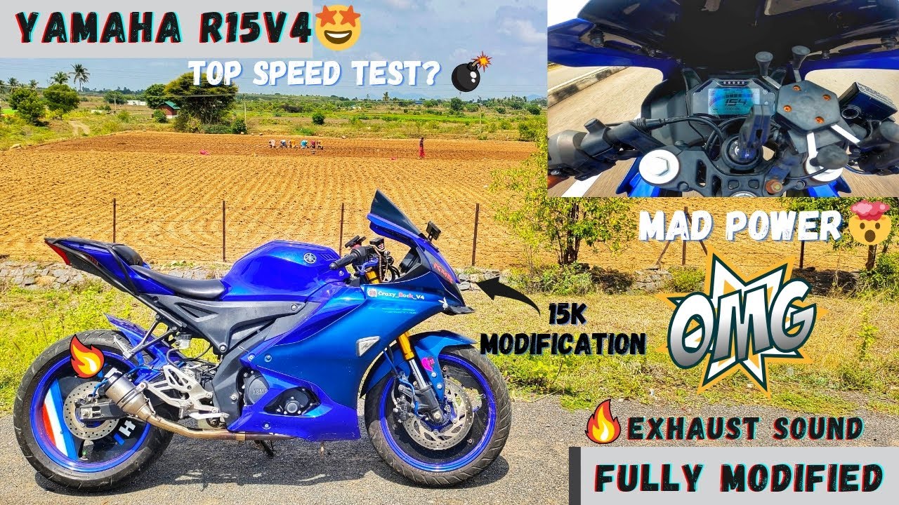 Yamaha R15 M - Fully Modified😻/Powerful AR Exhaust🤯/Don't Use Headphones💔/Extreme Loud😈/Top Speed!?