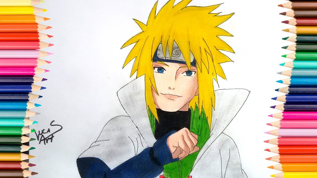 Como desenhar o MINATO NAMIKAZE (Naruto) passo a passo, fácil e rápido 