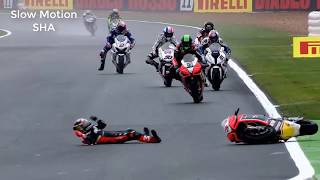 Slow motion racing bike accident 2018 ...