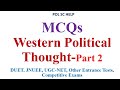 Important mcqs on western political thought for ma entrance tests and ugcnet part 2